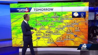 Rain moves out overnight