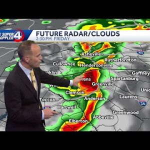 Timing for Friday's severe storms