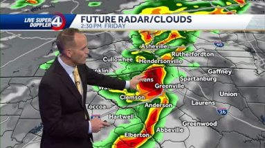 Timing for Friday's severe storms
