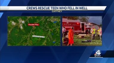Upstate fire crew rescues teen who fell into well