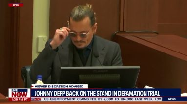 'Read that again': Johnny Depp mocks Amber Heard's lawyer, court gallery laughs | LiveNOW from FOX