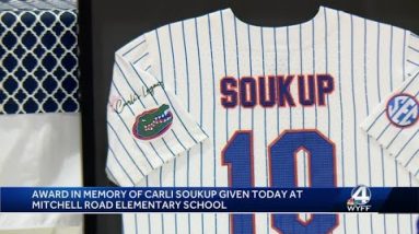 Award given to student in memory of teacher killed in crash