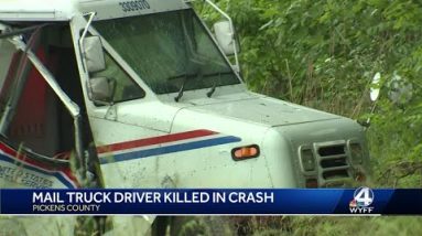 Coroner identifies mail truck driver killed in Pickens County crash