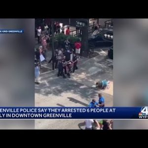 Downtown Greenville Roe v. Wade protest arrests
