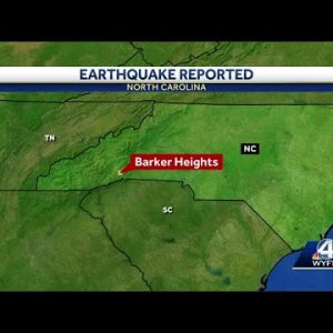 Earthquake reported near Hendersonville, North Carolina