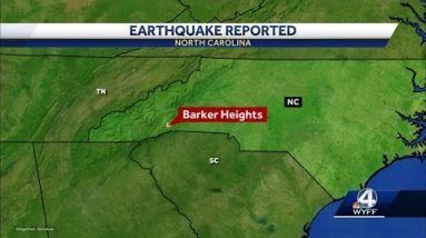 Earthquake reported near Hendersonville, North Carolina