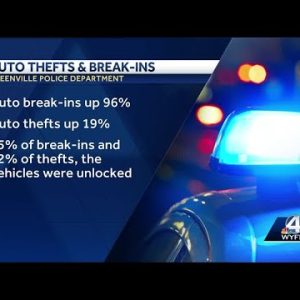 Greenville: Car break-ins up, list of car crime 'hotspots'