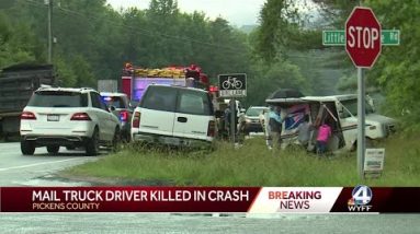 Mail truck driver killed in crash involving dump truck, trooper says
