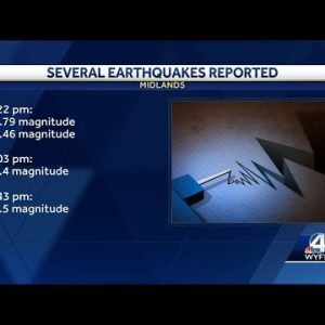 Several earthquakes rattle the midlands, according to USGS