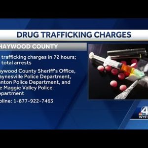 Multi-agency operation leads to several drug trafficking arrests in Haywood County, authorities say