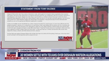 Deshaun Watson update: 30 women settle with Houston Texans | LiveNOW from FOX