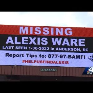 Family of Alexis Ware puts up billboard along Woodruff Rd 5 months since her disappearance