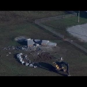 Georgia Guidestones demolished shown from above