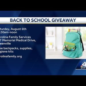 Greenville nonprofit group will give away 500 free backpacks