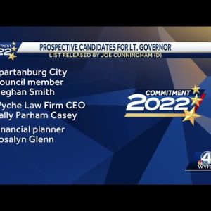 Joe Cunningham releases short list of lieutenant governor candidates