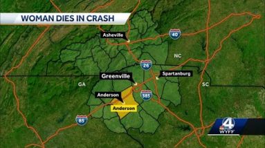 Woman dies after crash in Anderson County, coroner says