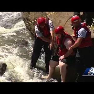 Fire department asks Falls Park visitors to stay out of water after 8th waterfall rescue this year