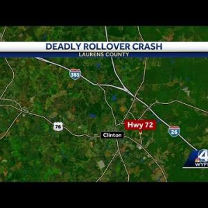 Columbia man dies in rollover crash in Laurens County, coroner says