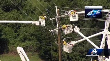 Crews work to restore power to thousands in Greenville County
