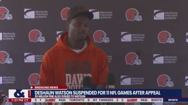 Deshaun Watson suspended 11 games, pay $5-million fine  | LiveNOW from FOX
