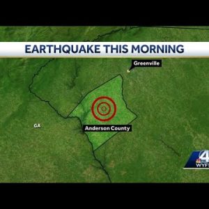 Earthquake hits Anderson County, USGS says