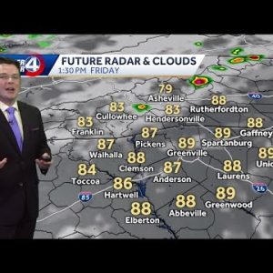 Hot, with thunderstorms expected through weekend