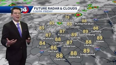 Hot, with thunderstorms expected through weekend