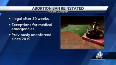 Judge reinstates North Carolina’s 20-week abortion ban