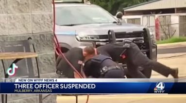 Three law enforcement officers suspended following video of  arrest of SC man