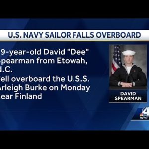 Navy seaman from North Carolina lost overboard, U.S. Navy confirms