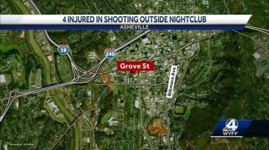 4 people injured, 1 critically, during shooting outside Asheville business