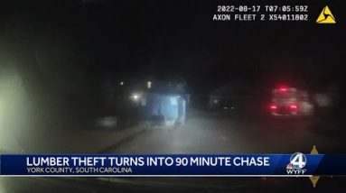Thieves caught stealing lumber lead SC deputies on 90-minute chase caught on camera