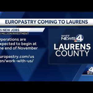 155 new jobs are coming to Laurens County