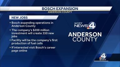 Anderson County's Bosch announces 350 new jobs, expansion
