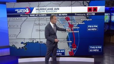 Ian's new track revises forecast