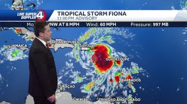 Latest tracking for Tropical Storm Fiona