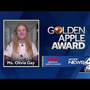Olivia Gay, of Townville Elementary School, is Golden Apple  winner