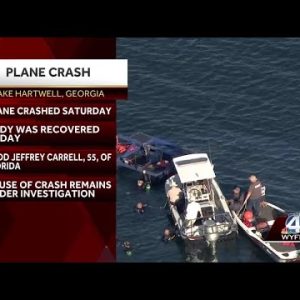 Pilot's body recovered; Crews work to remove wreckage from Lake Hartwell