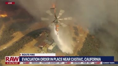 Brush fire breaks out near Castaic, mandatory evacuations ordered, freeway shut down | LiveNOW from