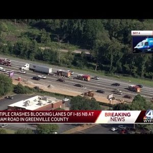 Several crashes tie up traffic on I-85