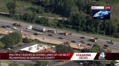 Several crashes tie up traffic on I-85