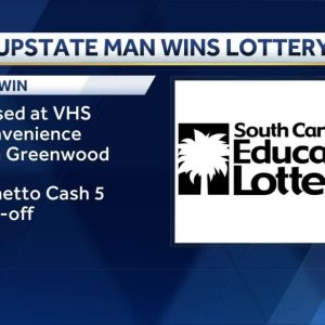 South Carolina man wins $200,000 in lottery