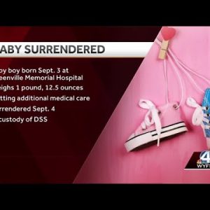 Baby surrendered at Prisma Greenville Memorial Hospital under Daniel's Law