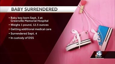 Baby surrendered at Prisma Greenville Memorial Hospital under Daniel's Law