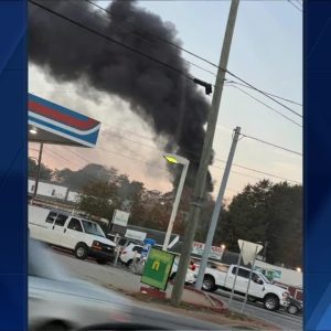 Fire at Greenville County shopping center sends smoke billowing