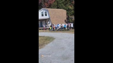 Huston arrives home from rehab after being hit by van at school