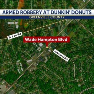 Man robs Dunkin Donuts shop in Greenville, deputies says