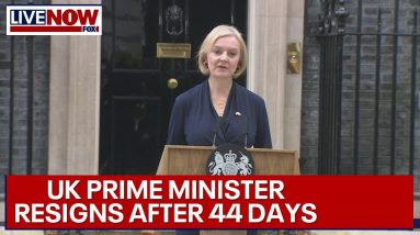 UK Prime Minister Liz Truss resigns after 44 days in office -- shortest term in country's history