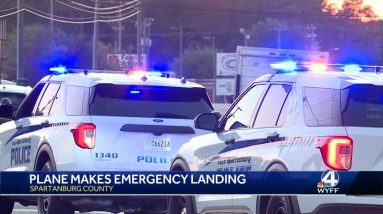 Plane lands on street in Spartanburg, knocking several powerlines down, police say