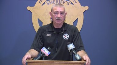 Sheriff Chuck Wright announces arrest of suspect in quintuple homicide
